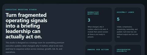 Screenshot of a live Decision Intelligence operator surface